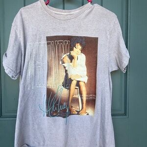 Gray Graphic T-Shirt with Whitney Design
